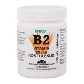 Natur Drogeriet Mega Vitamin B2 20mg 100 Tablets