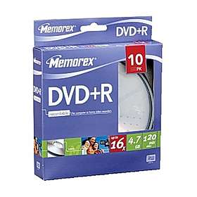 Memorex DVD+R 4.7GB 16x 10-pack Cakebox