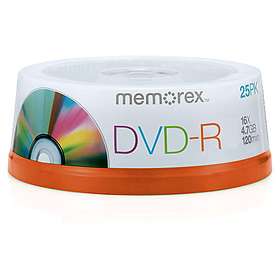 Memorex DVD+R 4.7GB 16x 25-pack Cakebox
