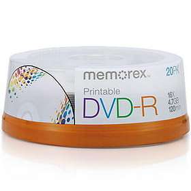 Memorex DVD-R 4.7GB 16x 25-pack Cakebox Printable
