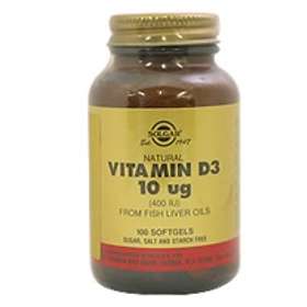 Solgar Vitamin D3 10mcg 100 Kapslar