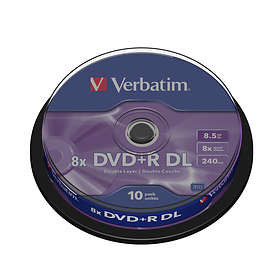 Verbatim DVD+R DL 8.5GB 8x 10-pack Cakebox