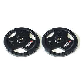 Bodypower Rubber Encased Tri Grip Standard Discs 2x15kg