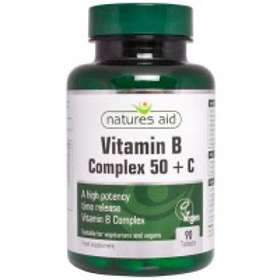 Natures Aid Vitamin B Complex 50+ C 90 Vege Tabletter