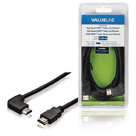 Valueline VLV HDMI - HDMI High Speed with Ethernet (angled) 2m