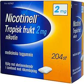 GSK GlaxoSmithKline Nicotinell Tropisk Frukt Medicinskt Tuggummi 2mg 204st