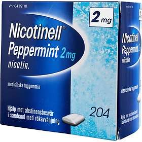 GSK GlaxoSmithKline Nicotinell Peppermint Medicinskt Tuggummi 2mg 204st