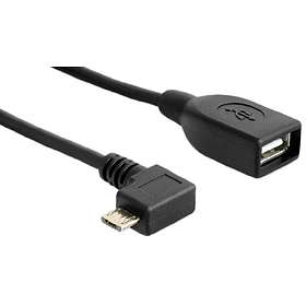 DeLock USB A - USB Micro-B (kulma) F-M 2.0 0,5m