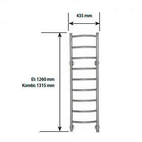 Somatherm Strand LSV-9 RS 230V 100W 435x1225 (Krom)
