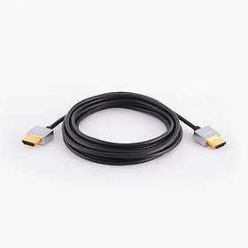 Qnect Ultra Slim Metal HDMI - HDMI High Speed with Ethernet 3m