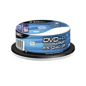 EMTEC DVD+R DL 8,5Go 8x Pack de 25 Spindle