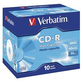 Verbatim CD-R 800MB 40x 10-pakning Jewelcase Extra Protection