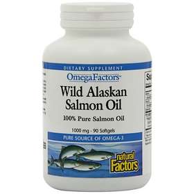 Natural Factors Omega Factors Wild Alaskan Salmon Oil 1000mg 90 Capsules