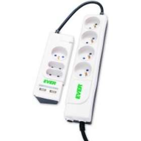 Ever Office 4+3-Way 2xUSB 3m (1.8+1.2m)