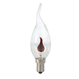 Calex Tip Candle Lamp Flicker Flame 2000K E14 3W