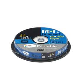 Intenso DVD+R DL 8,5GB 8x 10-pack Spindel Inkjet
