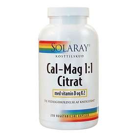 Solaray Cal-Mag 1:1 Citrate 270 Kapslar