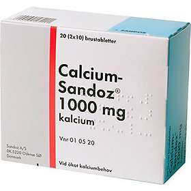Sandoz Calcium 1000mg 20 Brustabletter
