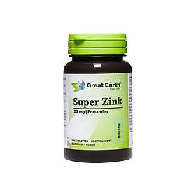 Great Earth Super Zinc 25mg 100 Tabletter