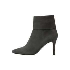 Dune London Naturally Folded Collar Suede Heeled Ankle Boot (Dame)