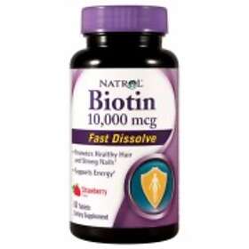 Natrol Biotin 10000mcg 60 Tabletter