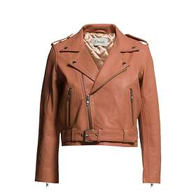 Ganni Angela Leather Biker Jacket (Dame)