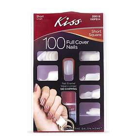 Kiss Nails Short Square False Nails 100-pack