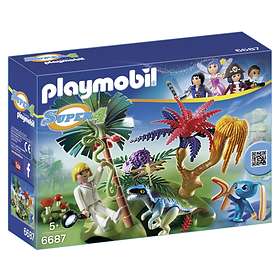 Playmobil Super4 6687 Ile perdue avec Alien et vélociraptor