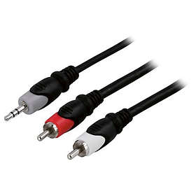 Deltaco AWG28 3.5mm - 2RCA 10m