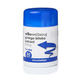Wilko Ginkgo Biloba Extract 60mg 30 Kapsler