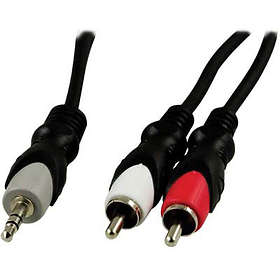 Deltaco AWG28 3.5mm - 2RCA 20m