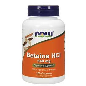 Now Foods Betaine HCl 648mg 120 Capsules