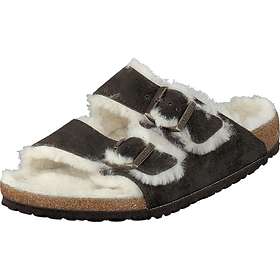 Birkenstock Arizona in Black Shearling