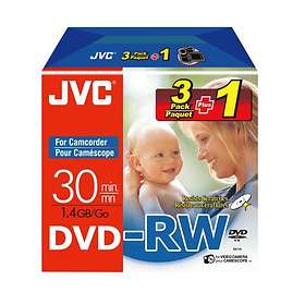 JVC DVD-RW 8cm 1.4GB 2x 3-pack Jewel Case
