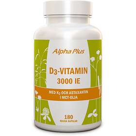 Alpha Plus D3-Vitamin 3000IU 180 Kapslar