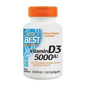 Doctor's Best Vitamiini D3 5000IU 180 Kapselit