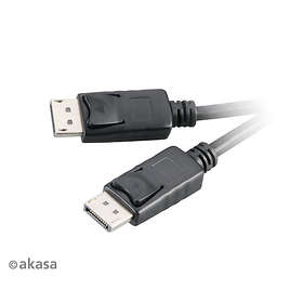 Akasa DisplayPort - DisplayPort (with latches) 2m