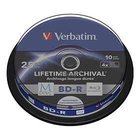 Verbatim M-Disc BD-R 25GB 4x 10-pack Spindle Inkjet