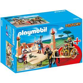 New Toy Gift Battle Helmet Horse PLAYMOBIL History 6868 Gladiator Arena Ages 4 