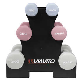 Viavito 12kg Dumbbell Weights Set with Stand
