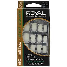 ROYAL Cosmetics Connections Glue On Short Square False Nails 30-pack