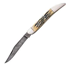 Bear & Son #510 Sideliner Lock Genuine India Stag Bone