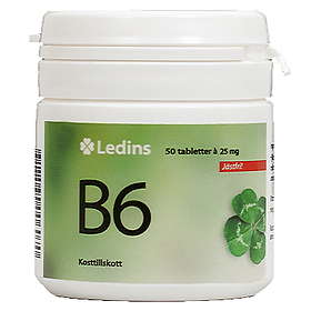 Ledins Vitamin B6 25mg 50 Tabletter