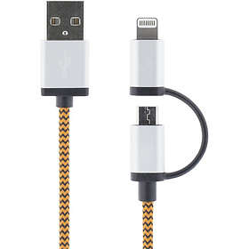 Streetz USB A - USB Micro-B 2.0 (with Lightning) 1m