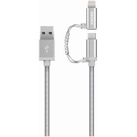 Kanex Premium Duo USB A - USB Micro-B 2.0 (with Lightning) 1.2m