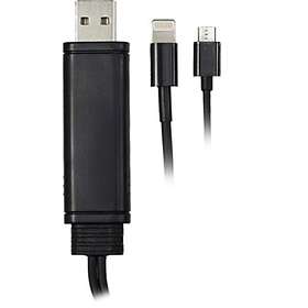 EPZI USB A - USB Micro-B 2.0 (with Lightning) 0,5m