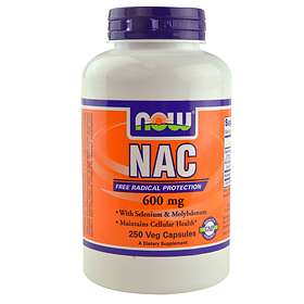 Now Foods NAC (N-Acetyl Cysteine) 600mg 250 Kapslar