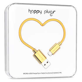 Happy Plugs Deluxe USB A - USB Micro-B 2.0 2m