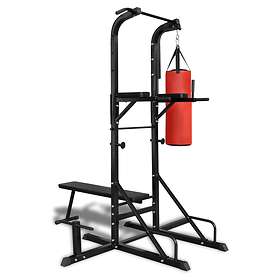 vidaXL Power Tower With Sit Up Bench And Boxing Bag