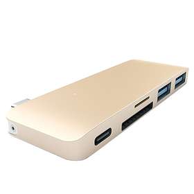 Satechi USB-C Card Reader for microSD/SD With 3-Port USB Hub